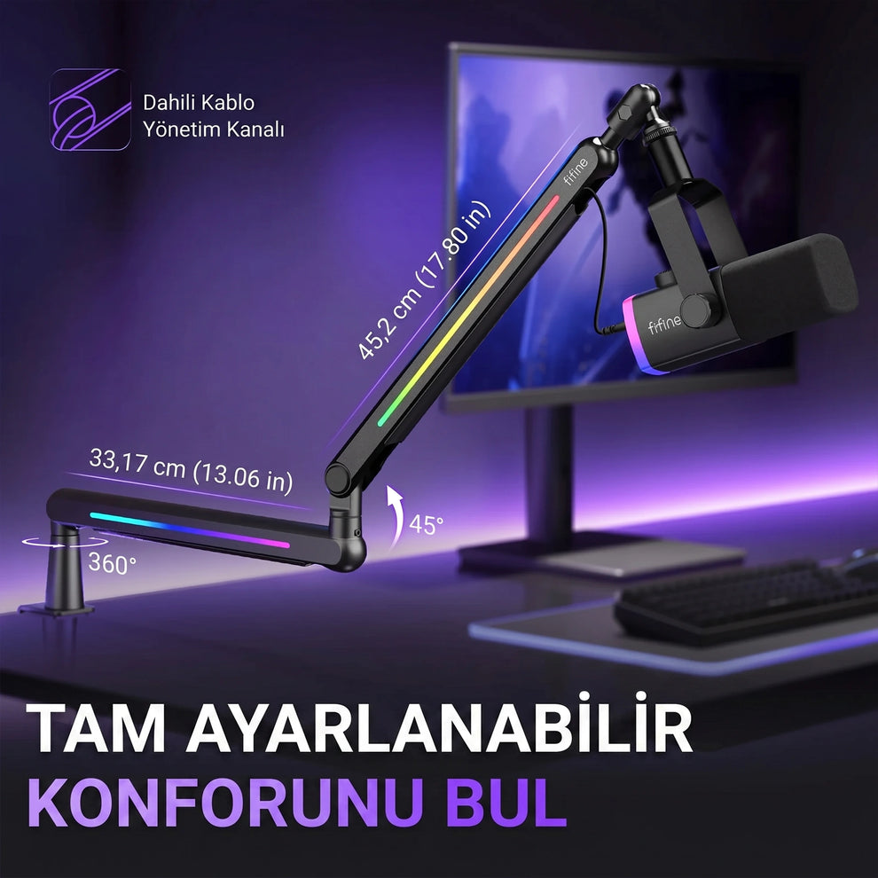 Fifine BM88PRO Ergonomik Low Profile Kol