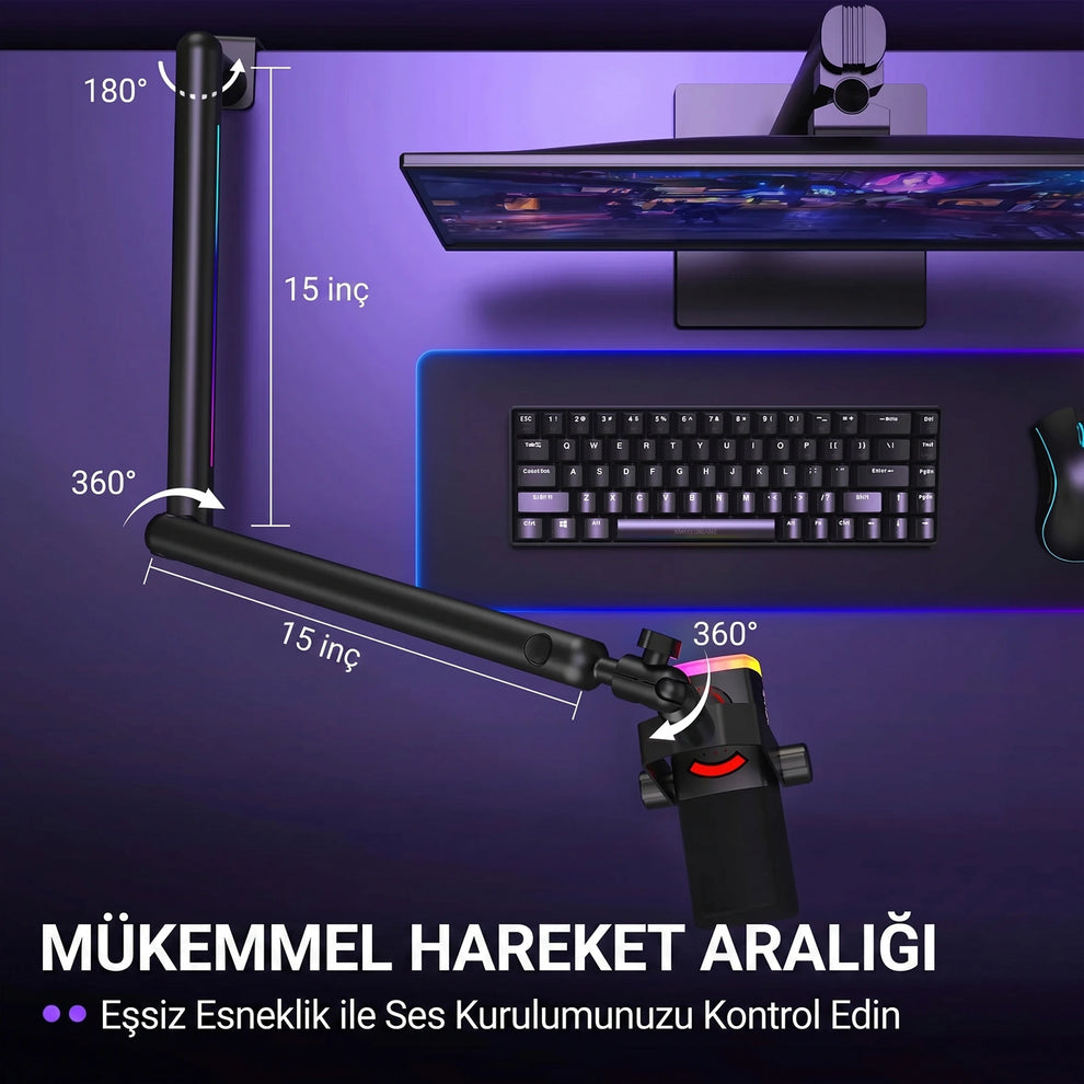 Fifine BM88PRO Mükemmel Hareket Aralığı