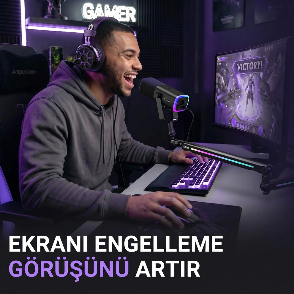 Fifine BM88PRO Dahili Kablo Yönetim Kanalı