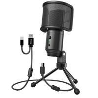 Fifine K683A Pop Filtreli Type-C ve USB Condenser Yayıncı Mikrofonu
